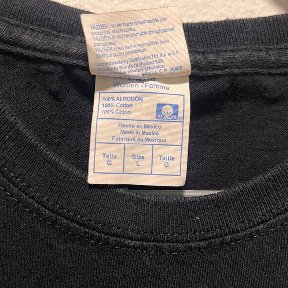 Yazbek Ella Sunflowers Black T-Shirt Women's Size Large Short Sleeve Round Neck - Picture 5 of 7